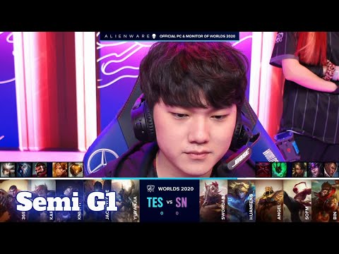 TES vs SN - Game 1 | Semi Finals S10 LoL Worlds 2020 PlayOffs | Top Esports vs Suning G1 full game