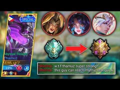 USE THAMUZ TO EASILY REACH MYTHIC REAL QUICK | TOP GLOBAL THAMUZ BEST BUILD 2022 - MLBB