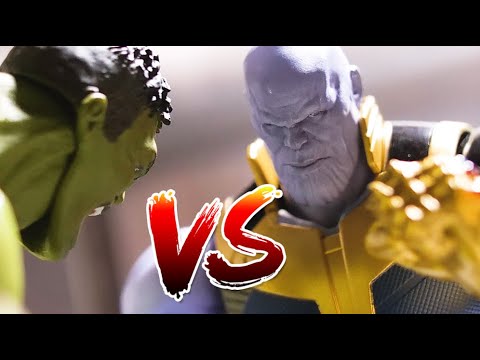 Hulk vs Thanos stop-motion fight : Marvel Avengers figure stop motion film