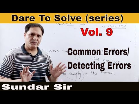 Common Errors/Detecting Errors (Practice sets 1 to 10) Vol. 9 Video