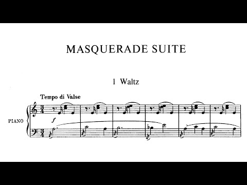 Aram Khachaturian - A. Dolukhanian - Masquerade Suite (for piano solo) (score video)
