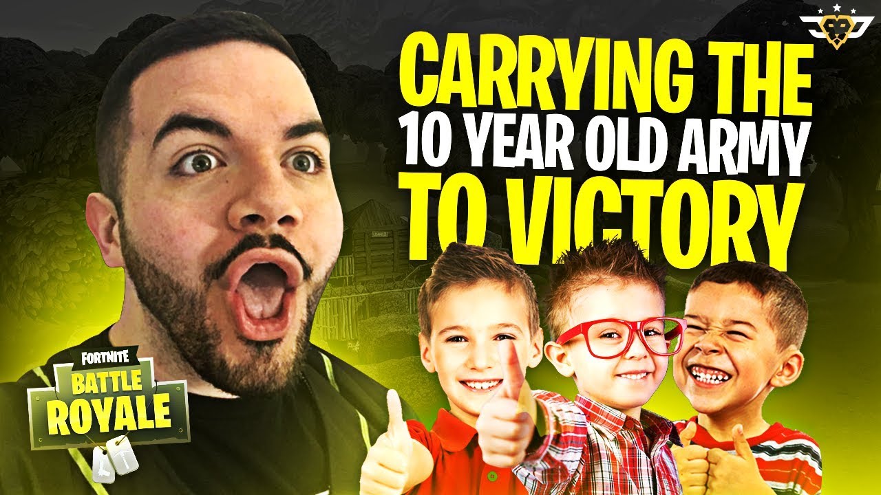 CARRYING THE 10 YEAR OLD ARMY TO VICTORY! - 21 Eliminations! (Fortnite: Battle Royale) - YouTube