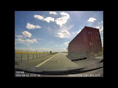 Autostrada A1 Grudziądz - Łódź Północ 02.08.2022 70mai pro plus A500S