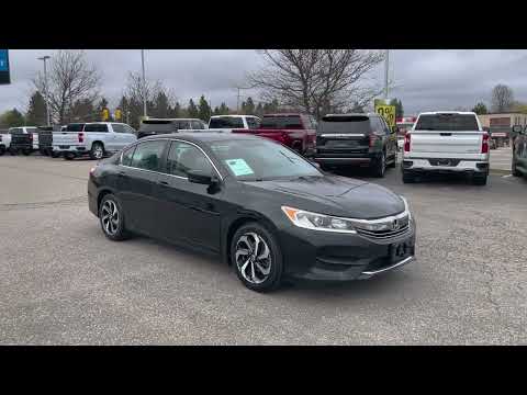 2016 Honda Accord Sedan LX CVT in Black for sale at Royal Chevrolet in Orangeville, ON