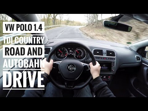 VW Polo V 1.4 TDI (2017) - POV Country Road and Autobahn Drive