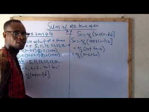 Sum of nth term of A.P| Jamb 2009 question 18