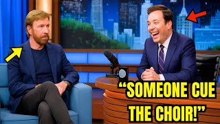Jimmy Fallon Mocks Chuck Norris for Talking About Jesus — Regrets It Instantly