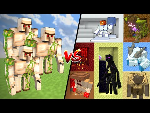 Alpha Wise - IRON GOLEM ARMY vs ALL BIOMES ARMY in Minecraft Mob Battle