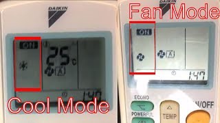 What is Mode Button in Daikin AC Remote | Fan Mode Dry Mode and Cool Mode