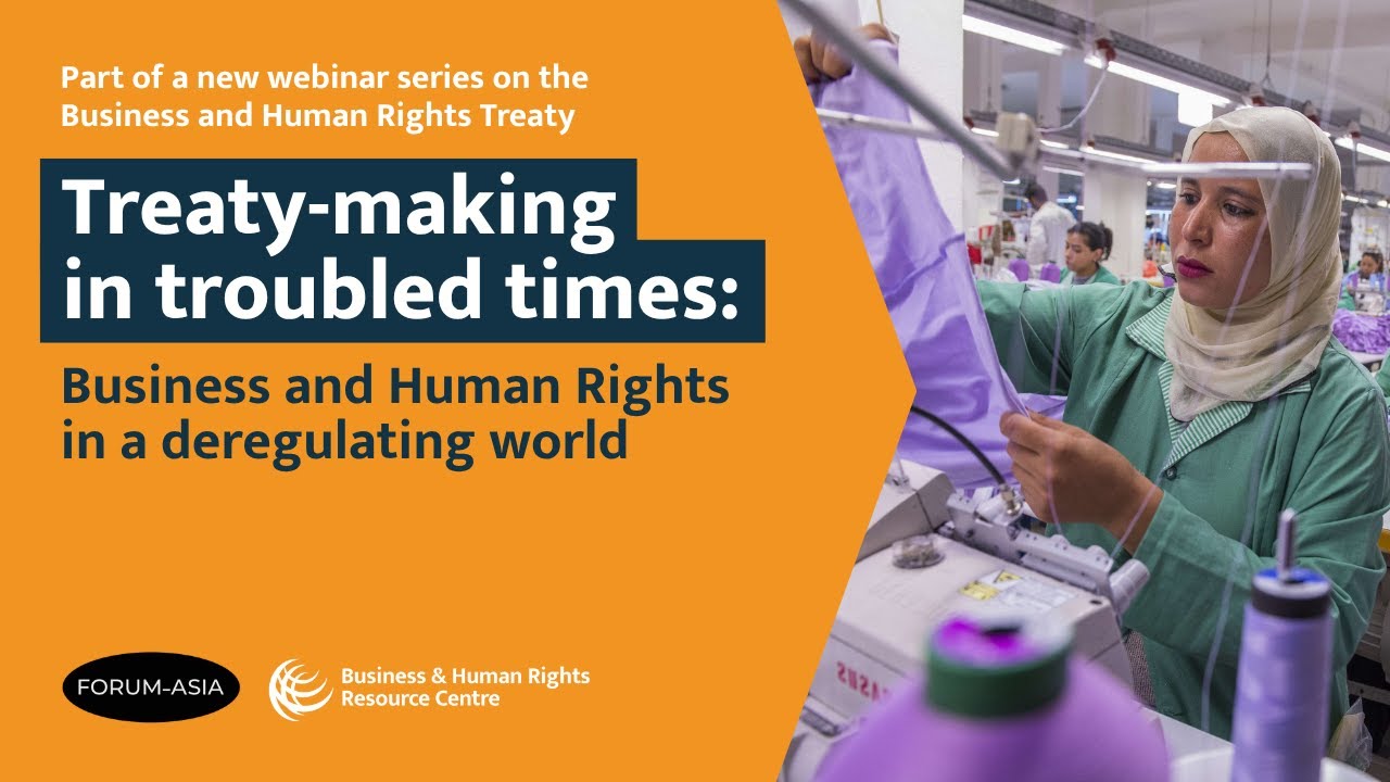 Webinar: Treaty-making in troubled times - Business and Human Rights in a deregulating world