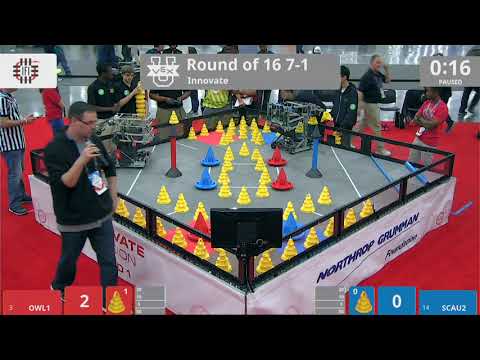 2018 VEXU Innovate R16 7-1 - OWL1 vs SCAU2 - 55 to 41