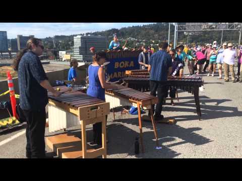 Boka Marimba on Interstate 5 at Portland Bridge Pedal 2015