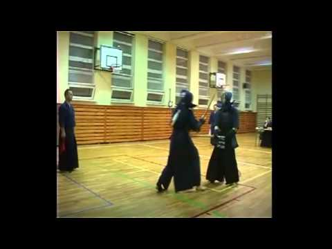 Warsaw Kendo League - April 2013 - Lipiński (aka) vs. Paradowski (shiro)