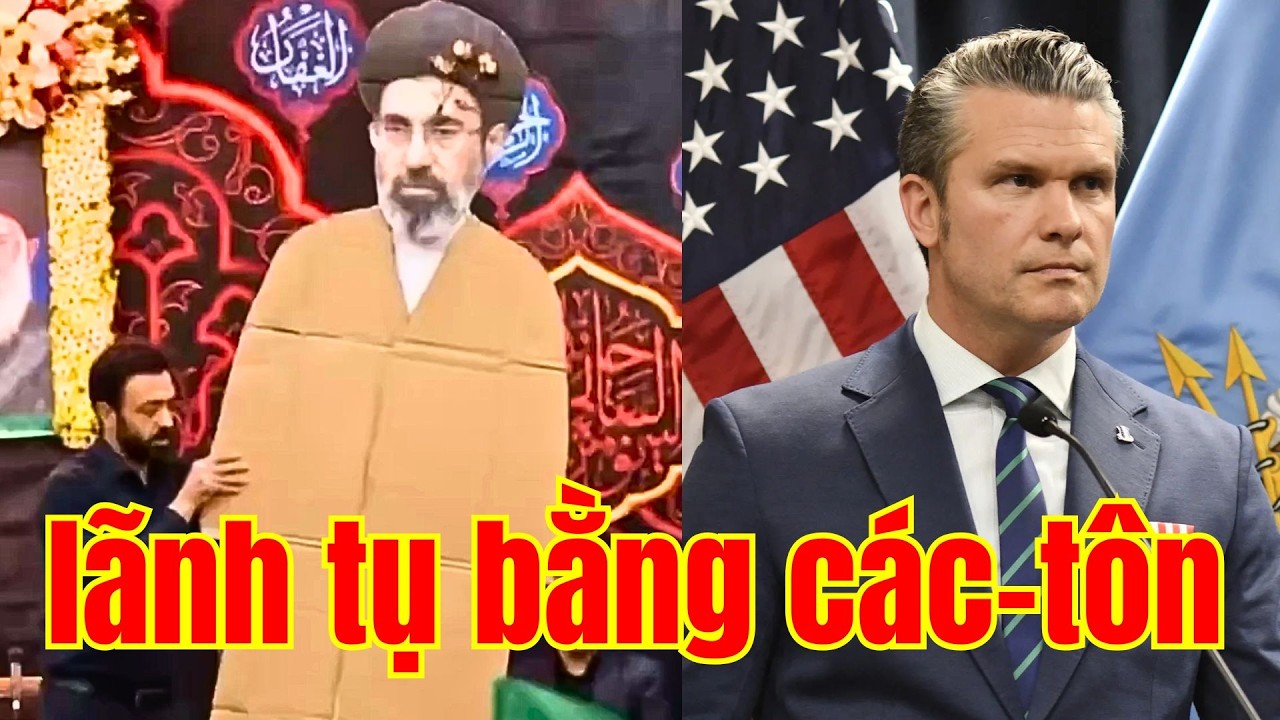 Khamenei con trốn ko ra mặt, có thể bị biến dạng - Hegseth bộ trưởng QP Mỹ