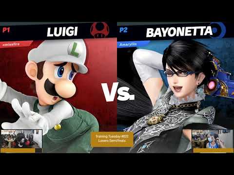 GuyGuy (Luigi) vs Amaryllis (Bayonetta) | Training Tuesday 6/15/2021 Losers Semifinals