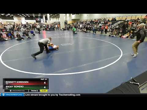 63 Lbs Cons. Round 3 - Bennett Sorensen, MN Vs Brody Romero, CO 0160