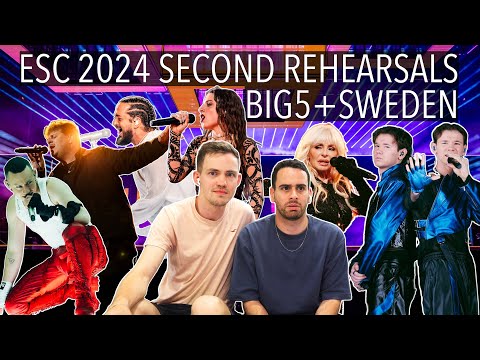 EUROVISION 2024 - BIG FIVE + SWEDEN - SECOND REHEARSALS - REACTION AND PREDICTION - JURAVISION