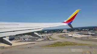 Southwest airlines flight takeoff from Newark airport