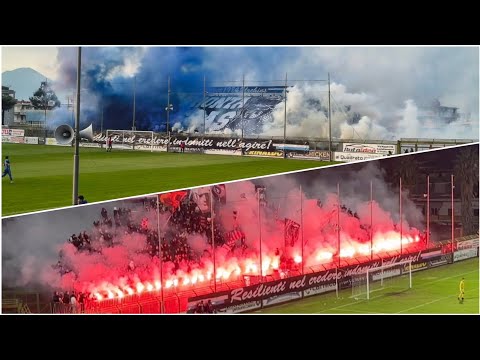 Paganese Ultrass ON FIRE! Coreografia e spettacolo pirotecnico contro il Gravina , 07/12/2025