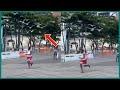 Seagulls Chases A Guy With A Pizza Slice