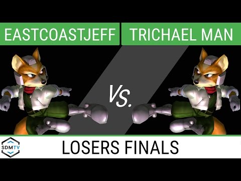 Melee @ LDL #28 - EastCoastJeff (Fox) vs. Trichael Man (Fox) - Singles Losers Finals - Smash Melee