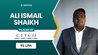 How CIBOP Helped Ali Land ₹5 LPA at Citco