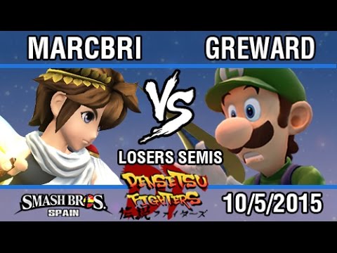 Densetsu Fighters - Marcbri (Pit, Sheik, Estela) VS. Greward (Luigi) SSB4 Losers Semis - Top 8