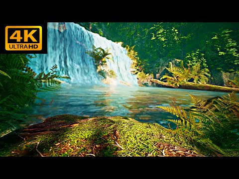 1 Hour Relaxing Waterfall And Calming Piano Music - Sleep Music, Meditation, Study And Focus NO ADS