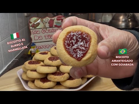 Biscoito amanteigado com goiabada