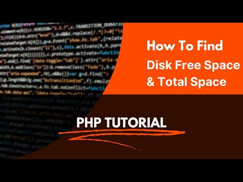 How To Find Disk Free Space and Total Space Via PHP Program By Pankaj Panjwani