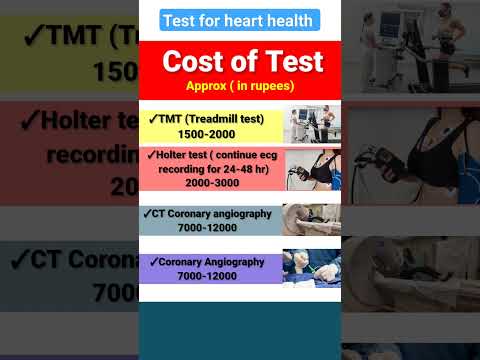 Heart test and charges (rupees) l हार्ट के टेस्ट और उनके चार्जेज l #tmt #angiography #shorts