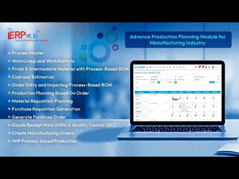 Advance Production Planning Module for Manufacturing Industry