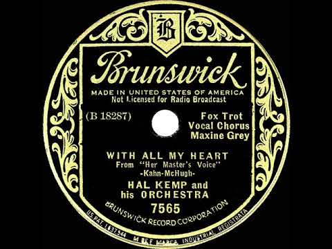 1936 HITS ARCHIVE: With All My Heart - Hal Kemp (Maxine Grey, vocal)