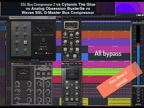 VERSUS: Popular SSL Bus Compressor plugins battle (No Speech)