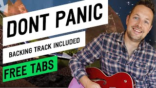 Coldplay Don't Panic : Guitar Lesson + TAB  for Electric guitar
