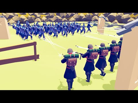 WW2 SOLDIERS VS 200X MELEE UNITS ARMY - TOTALLY ACCURATE BATTLE SIMULATOR