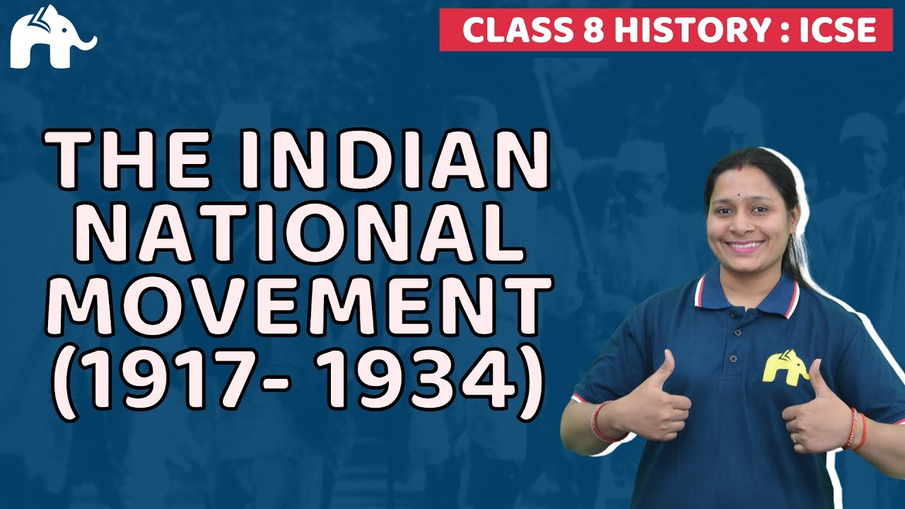 The Indian National Movement (1917- 1934) Class 8 SST ICSE | Selina Chapter 14 | History