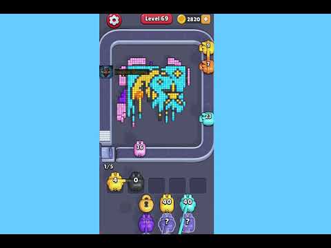 Pixel Flow Level 69 Walkthrough - Hard Difficulty Puzzle Solution