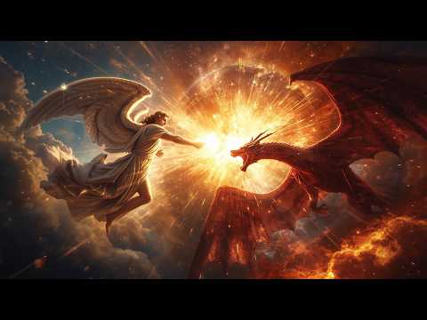 A Batalha no Céu – Miguel contra o Dragão | Louvor Épico Apocalipse 12 | Bíblia A.I.