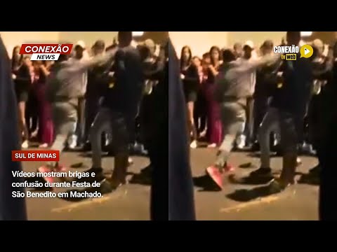Vídeo: Vídeos mostram brigas e confusão durante Festa de São Benedito em Machado.