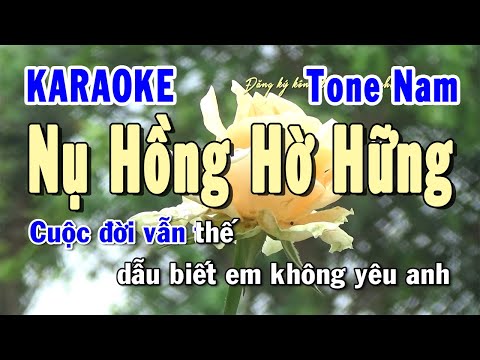 Nụ Hồng Hờ Hững Karaoke Tone Nam | Karaoke Hiền Phương
