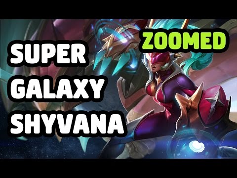 SUPER GALAXY SHYVANA SKIN ZOOMED SPOTLIGHT - LEAGUE OF LEGENDS