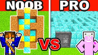 NOOB vs PRO: GIANT MAZE BUILD CHALLENGE! (Minecraft)