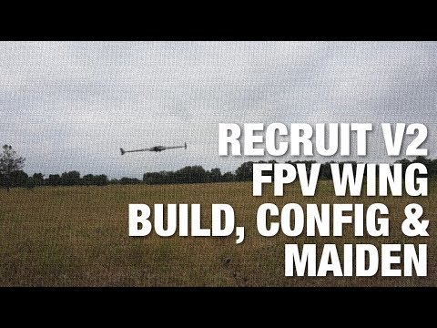 RMRC Recruit V2 FPV Wing Build, Wiring, FrSky Taranis Config and Maiden