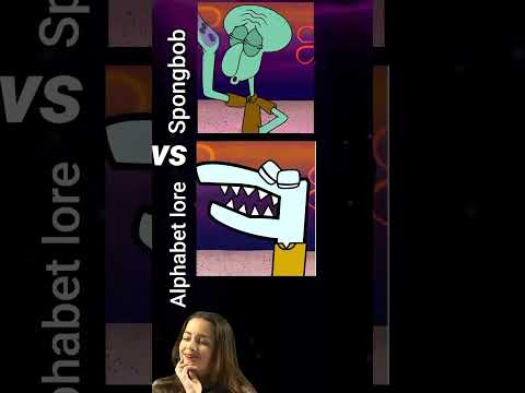 SpongeBob vs alphabet lore animation, imagination Squidward, funny videos