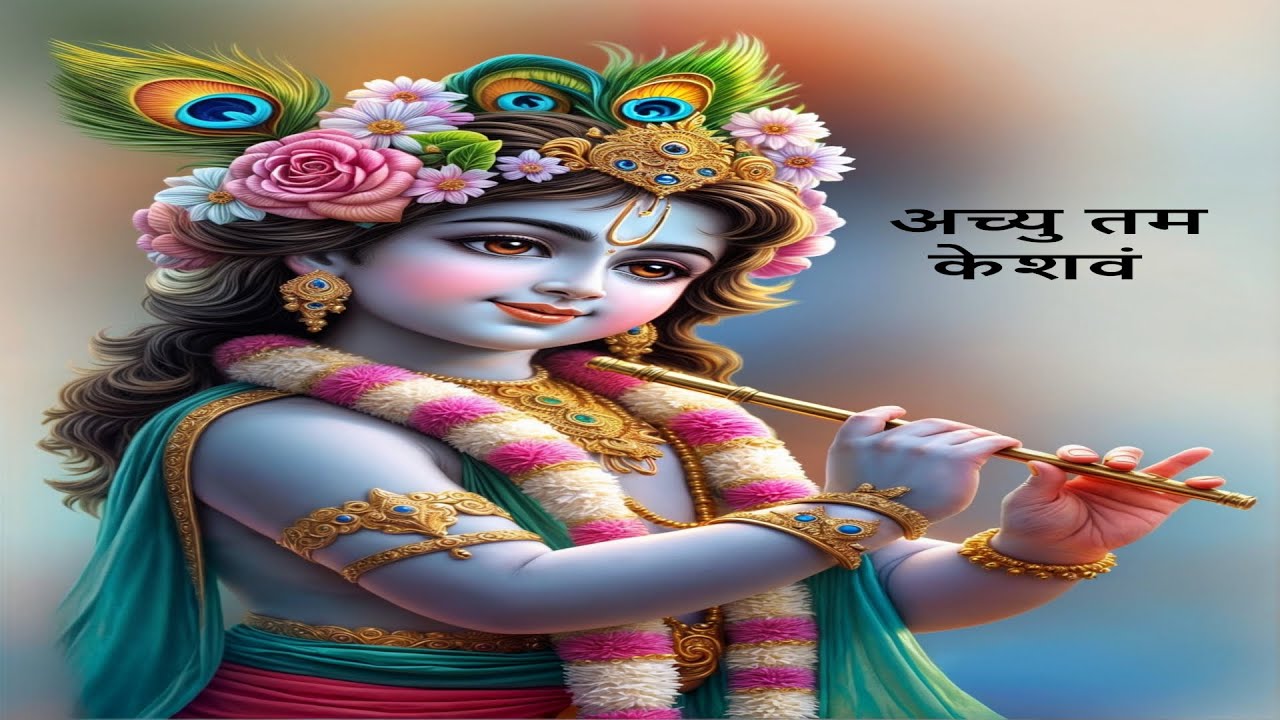 Achutam Keshvam, अच्चुतम केशवं कृष्ण दामोदरं, Krishna bhajan, Krishna Janmastami, कृष्ण जन्माष्टमी