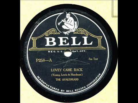 LOVEY COME BACK by THE AVALONIANS dir NATHAN GLANTZ