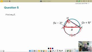 Homework Help with Section 5.4 Inscribed Angles from McGraw Hill