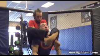 BJJ After 40 Ninja Back Take + "Evil Ninja Choke" Jiu-Jitsu Black Belt Mike 'Spider Ninja' Bidwell