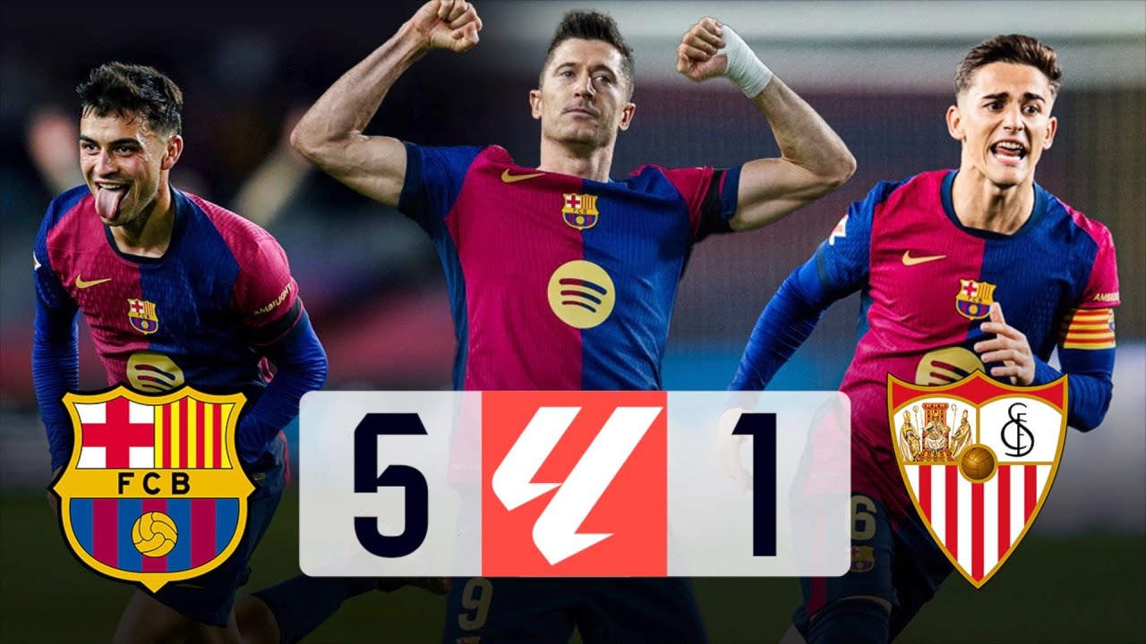 BARCELONA VS SEVILLA [5-1], LA LIGA 2024/25 - MATCH REVIEW
